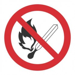 Σήμα ασφαλείας: Απαγορεύεται η χρήση γυμνής φλόγας και το κάπνισμα ΣΑ2