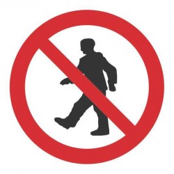 Σήμα ασφαλείας: Απαγορεύεται η διέλευση πεζών ΣΑ3