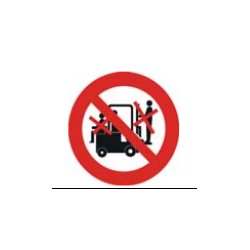 Σήμα ασφαλείας: Απαγορεύεται η μετακίνηση ατόμων με περονοφόρα οχήματα ΣΑ8