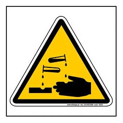Σήμα ασφαλείας: Προσοχή καυστικές ουσίες ΣΠ4